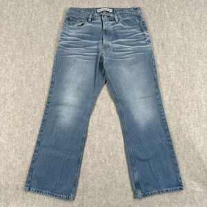 Express‎ Jeans Mens 32x30 Blue Bootcut Wide-leg Whiskered Western Cowboy